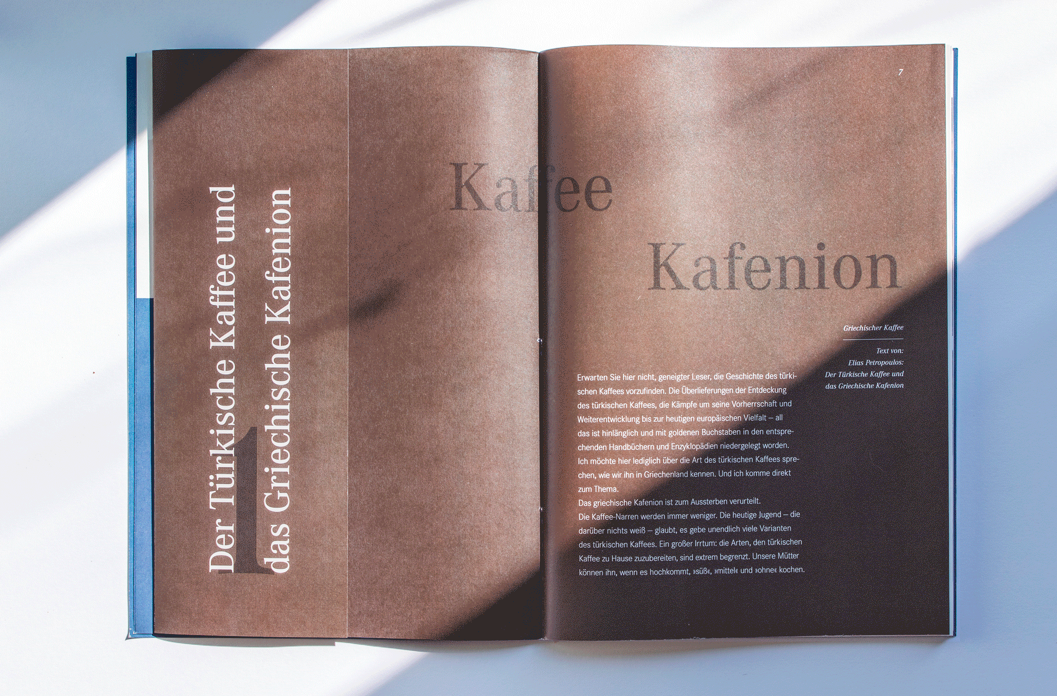Einblick in das Kapitel zu griechischem Kaffee